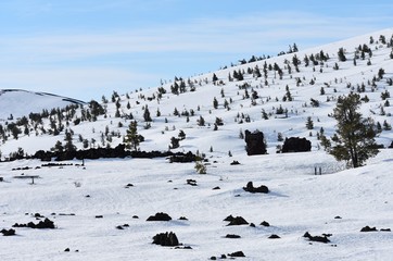 Wintertime in Craters of the Moon National Monument and Preserve