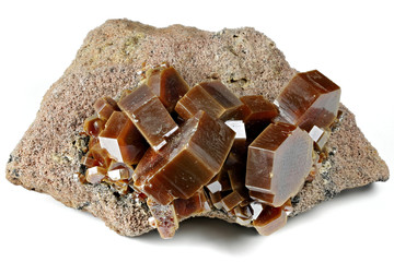 vanadinite from Mibladen/ Morocco isolated on white background