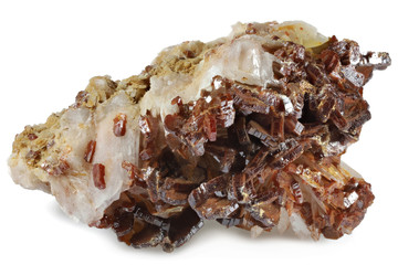 vanadinite from Mibladen/ Morocco isolated on white background