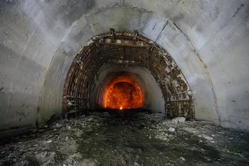 Fototapete Tunnel Bau eines unterirdischen Verkehrstunnels