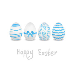 easter greeting card with 4 eggs