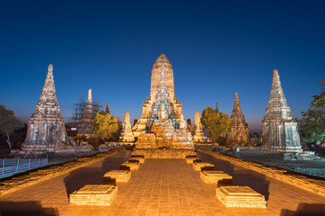 Wat Chaiwatthanaram is ancient Buddhist temple in the Ayutthaya Historical Park, Thailand
