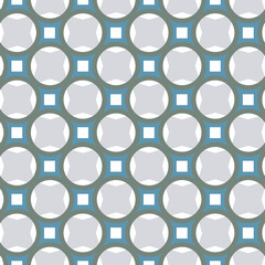 Circles, squares & 4 point stars pattern.