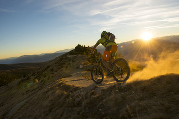 Fototapeta na wymiar biking in the south tyrol mountains - merano 2000