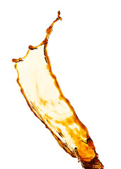 Cola splash on white background