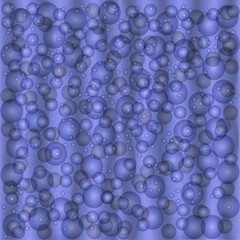 Vector abstract background with circles in gradient in shades of blue and violet