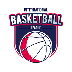 Logo BasketBall in USA Colour