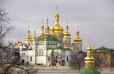 Fototapeta na wymiar View of Pechersk Lavra monastery