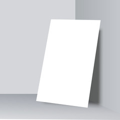 Blank business card with shadow mockup cover template