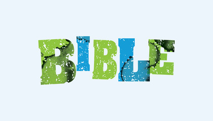Bible Concept Stamped Word Art Illustration