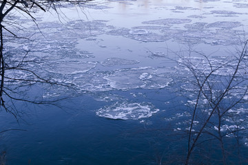 Ice Flows on the River