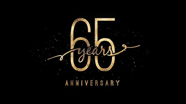 65 Years Anniversary Alpha Channel