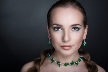 Green jewelry set