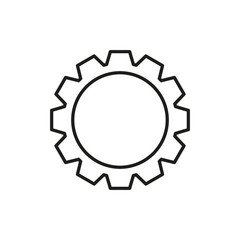 Cogwheel white icon