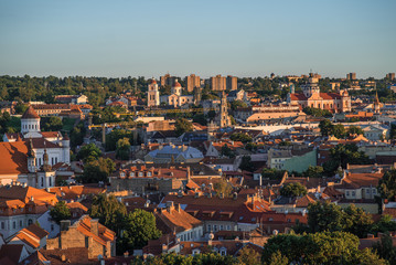 Fototapeta na wymiar View of Vilnius from the hill