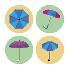 Obraz premium Umbrella icons set