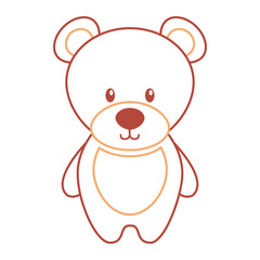 cute teddy bear toy adorable icon vector illustration