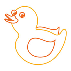 rubber duck toy shower play icon vector illustration