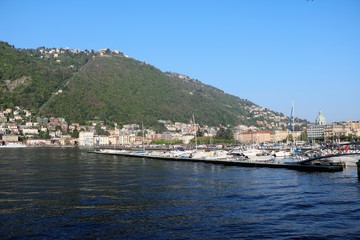 Fototapeta na wymiar View to Como at Lake Como in spring, Italy 