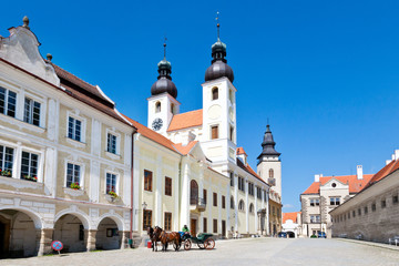 Obraz premium Jesus Christ church from 1667, Telc (UNESCO), Vysocina district, Czech republic, Europe