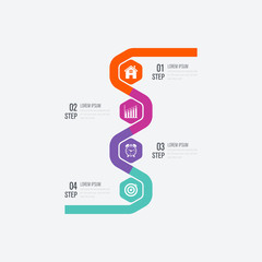 Fototapeta premium Vector illustration infographics 4 options