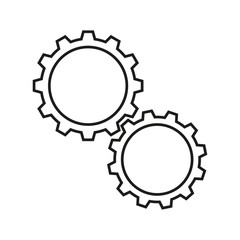 Cogwheels white icons