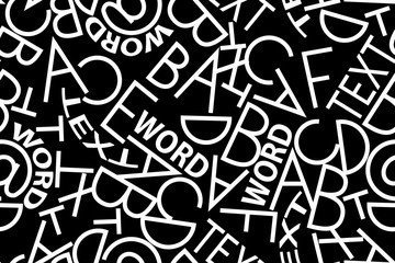 Alphabet Black Pattern Texture