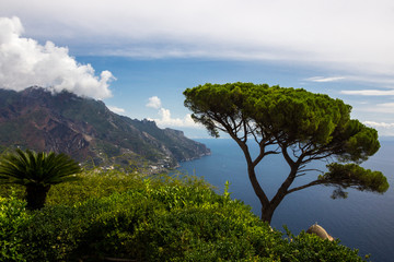 Fototapeta na wymiar Ravello on Amalfi coast in Campania in Italy
