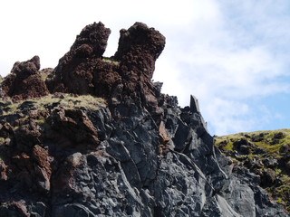 Felsen in Island im Sommer