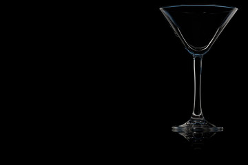 Empty cocktail glass.