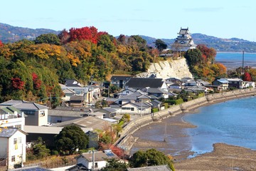 杵築の町並みと杵築城