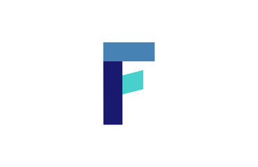 F Blue Ribbon Letter Logo