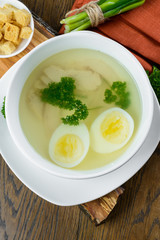 chicken soup with egg