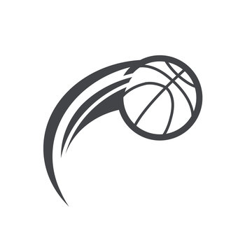 Basketball Logo Icon With Swoosh Design