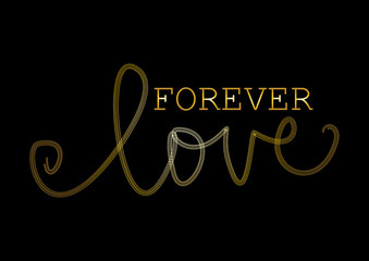 Love forever lettering