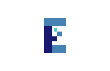 E Digital Ribbon Letter Logo