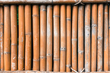 bamboo fence on old tone for background texture