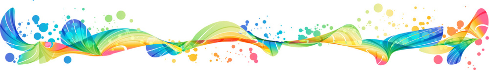 Colorful splash horizontal design
