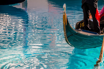 Gondola sailing in river tourist attraction