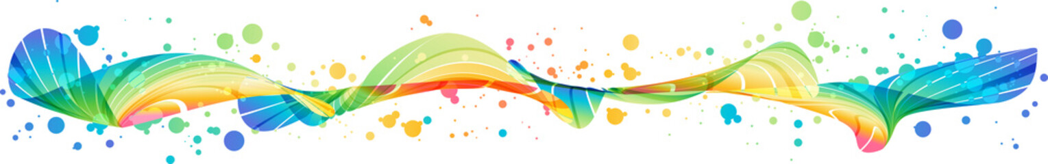 Colorful splash horizontal design