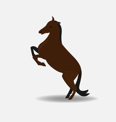 Black majestic horse vector