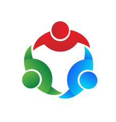 Teamwork partnership and collaboration icon vector