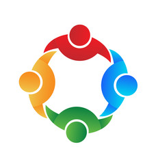 Teamwork partnership and collaboration icon vector