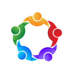 Teamwork partnership and collaboration icon vector