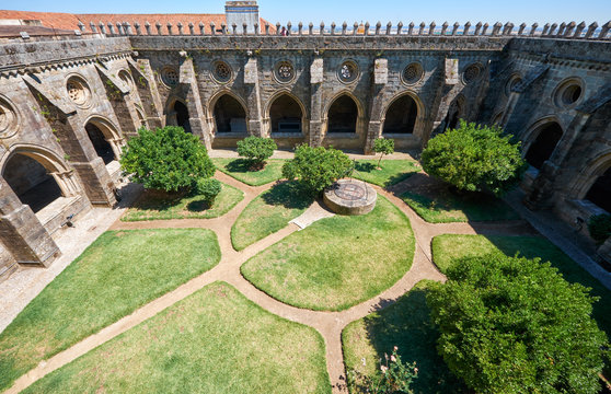A cloister circumjacent the interior courtyard of Cathedral (Se) of Evora. Portugal