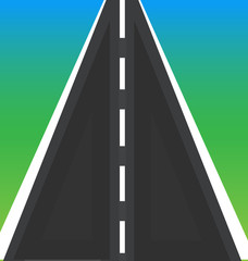 Straight street road vector
