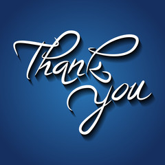  Thank you vector illustration.Thank You handwritten inscription.
