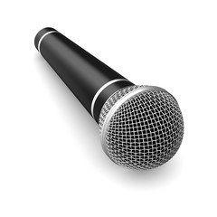 microphone on white background. Isolated 3D illustration