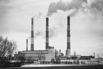 Smoking chimneys of the plant