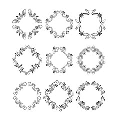 Decorative floral frames